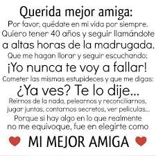 Tú has sido parte de mi vida desde hace un tiempo y hoy es momento de agradecerte todas esas veces que no me permitiste hacer una tontería, que me regañaste por volver a buscar a ese. Resultado De Imagen Para Carta En Cartulina A Mi Mejor Amiga Querido Mejor Amigo Te Amo Mejor Amiga Cartas Para Mejor Amiga