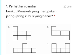 Oleh gurupendidikan diposting pada 6 juli 2021. Perhatikan Gambar Berikut Manakah Yang Merupakan Jaring Jaring Kubus Yang Benar Brainly Co Id