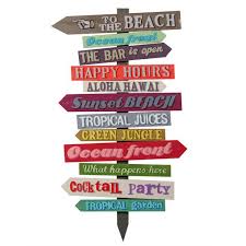 panneau deco direction fiesta wegweiser strandschilder schilder