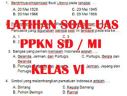 Soal uas pkn paket c 2019. Kumpulan Soal Pkn Kelas 6 Semester 1 Dan Kunci Jawaban Peranti Guru