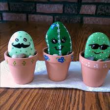How to make a diy painted rock cactus garden. Rock Cactus Plants Crafty Morning