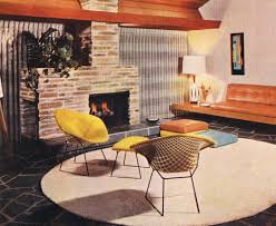 Mid Mod Living Room With Knoll Bertoia Chairs 1963 Mid Century Modern Decor Mid Century Modern Interiors Mid Century Modern House
