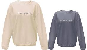 Penn State Womens Corded Embroidered Crew Sweatshirts