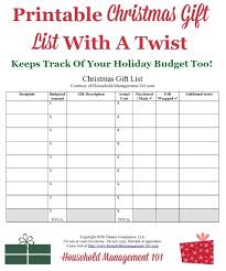 Christmas Gift List Printable Use It To Help Create Your Christmas Budget Christmas Gift List Christmas On A Budget Free Christmas Printables