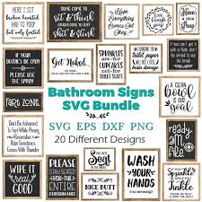 Download Bathroom Sign Svg Bundle Funny Bathroom Svg Restroom Quotes Etsy