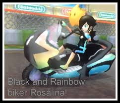 Easiest way to unlock rosalina in mario kart wii. Black And Rainbow Biker Rosalina Mario Kart Wii Mods