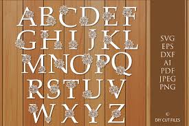 Download A To Z Floral Alphabets Cut Files Graphic By Diycuttingfiles Creative Fabrica Yellowimages Mockups