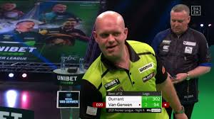 The standings have been updated after the latest night of premier league darts action with michael van gerwen topping the table after two nights. Pdc Premier League Darts 2021 Week 6 Durrant Van Gerwen Youtube