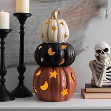 Halloween Decorations Kirklands In 2020 Stacked Pumpkins Halloween Pumpkins Halloween Decorations