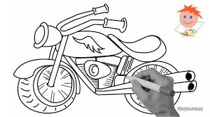 How to draw vehicles motorcycles. Motorcycle Drawing Easy Hobbiesxstyle