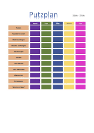 Dabei wird ein putzplan aufgestellt und jede woche wird die treppe durch einen mieter wöchentlich gereinigt. Putzplan Vorlage Fur Familie Wg Konkubinate Mit Checkliste