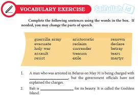 Kunci Jawaban Bahasa Inggris Chapter 11 Vocabulary Exercise Halaman 148 149 Kelas 10 Sma Smk Ma Saifullah Id