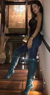 Just Boots And High Heels Jeans And Boots In 2020 High Knee Boots Outfit Fashion Boots