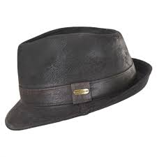 Weathered Leather Fedora Hat Hats For Men Hats Fedora Hat
