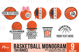 Download Basketball Monograms Svg 492799 Cut Files Design Bundles