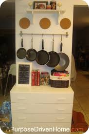kitchen with a recycled dresser