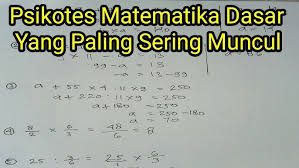 Tips dan cara mengerjakan soal army alpha intelegence. Psikotes Matematika Dasar Youtube