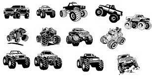 Download Buy Monster Truck Svg Cut Files Silhouette Clipart Vinyl Fi And Download