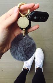 Pom Pom Puff Keychain So Cute Preppy Car Cute Car Accessories Car Accessories For Girls
