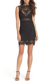 Bardot Paris Lace Body Con Dress Available At Nordstroms Partially Sheer At The Bodice Waist And Hem A With Images Cocktail Dress Lace Night Out Dress Lace Sheath Dress