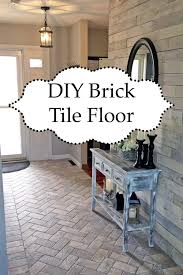 Diy Home Project Installing A Foyer Accent Floor Using Chicago South Side Porcelain Brick Tile It Looks Like An In 2020 Brick Tiles Brick Tile Floor Foyer Flooring