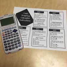 Help Your Students With Their Casio Calculator Graphing Calculator Handout And Posters With Instructions For Th Graphing Calculator Graphing Algebra Classroom