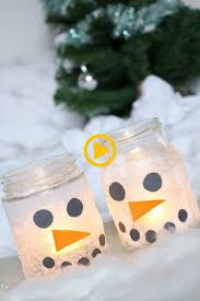 Diy Idee Schneemann Winter Weihnachten Kerze Licht Kinder Basteln Kinder Basteln Diy Schneemann Ideen Basteln Weihnachten