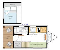 16 Ft Trailer Large Porch 12 Ft Living Space With Cantilevered Loft Above Porch Simple Kitchen Wet Ba Tiny House Loft Tiny House Plans Tiny House Storage