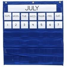 Pacon 20200 Monthly Calendar Pocket Chart