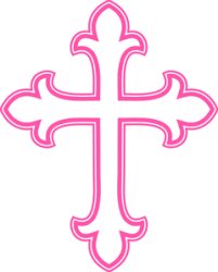 Pink Cross Outline Clip Art Cross Clipart Cross Printable Free Clip Art