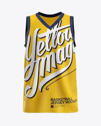 Basketball Jersey With V Neck Mockup Front View In Apparel Mockups On Yellow Images Object Mockups In 2020 Clothing Mockup Design Mockup Free Shirt Mockup