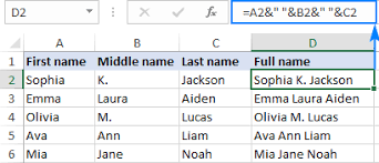 Belonged to the alberti family, who lived in the united states at the beginning of the 1920s. How To Combine First And Last Name In Excel