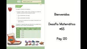 Estamos interesados en hacer de este libro paco el chato 4 grado matematicas respuestas uno de los libros destacados porque este libro tiene cosas interesantes y puede ser útil para la mayoría de las personas. Desafio Matematico 65 Cuarto Grado De Primaria Youtube