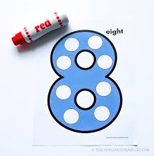 free dot numbers 1 10 printables