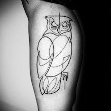 This is an owl tattoo design that requires plenty of color. 50 Outline Tattoos For Men Silhouette Design Ideas Traditional Owl Tattoos Mo Ganji Line Tattoos