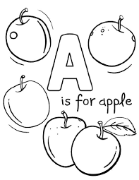 A For Apple Coloring Page Free Printable Apple Coloring Pages Abc Coloring Pages Flag Coloring Pages