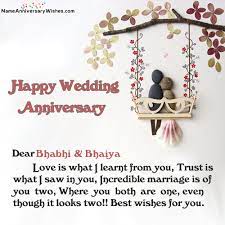 If it's their first, send first wedding anniversary wishes that are just so special in their own way. Names Picture Of Bhabhi Bhaiya Is Loading Please Wait Happy Marriage Anniversary Happy Wedding Anniversary Wishes Happy Anniversary Wishes