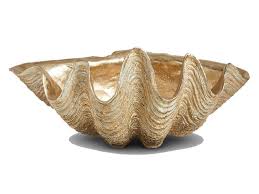 Check spelling or type a new query. Large Decorative Gold Shell Giant Gold Clam Shell Ornament