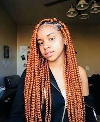 Colorful Box Braids Hair Styles Blonde Box Braids Box Braids Styling