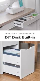 Ikea Alex Drawer Hack Diy Home Office Built In In 2020 Ikea Alex Drawers Ikea Ikea Alex Desk