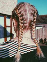 Two Plaits Hairstyle For School Braidsformediumlengthhair Braids For Medium Length Hair Braided Hairstyles French Braid Hairstyles
