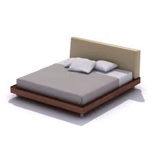 King Sized Bed With Wood Frame 3d Model King Size Bed Bed King Size