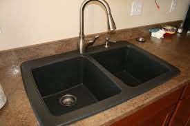Dip the nylon brush into the wet, soapy water and gently apply it to the stained areas, then drain and rinse the sink. How To Clean A Black Granite Composite Sink Carefully Cleaning Keeper Granite Composite Sinks Composite Sinks Black Kitchen Sink