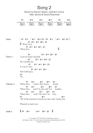 Though drop c tuning can be used in a variety of genres, you're most likely to encounter it in metal and hard rock music. Song 2 By Blur Guitar Chords Lyrics Guitar Instructor