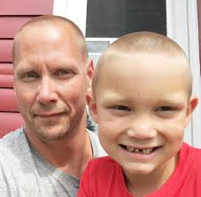 When Elliott was younger he wanted to get a buzz cut but he ended up hating  it, so I got one in solidarity with him. We won't ever do that again!  #peteyandelliott #