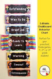 Manage All Those Classroom Behaviors With This Editable Behavior Chart It S A Great Way To Behavior Chart Preschool Classroom Behavior Chart Behavior Rewards