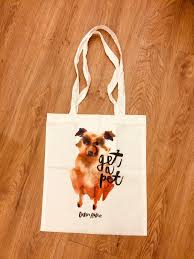 插畫狗購物袋 get a pet 流浪犬斑斑 everyday art tote bag pets reusable tote bags