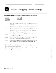 Fillable Online Chapter Section Quiz Struggling Toward Saratoga Fax Email Print Pdffiller