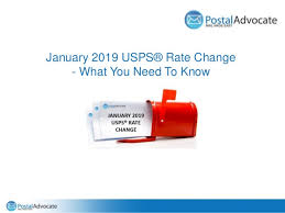 January 2019 Usps Rates Increase Webinar Presentation