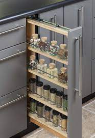 Store More Spices In A Pull Out Cabinet One Of The Hardest Working Small Spaces In Simple Kitchen Cabinets Kitchen Cupboard Designs Kitchen Furniture Design